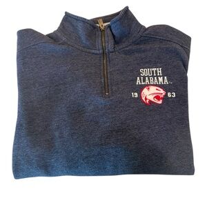 League University of South Alabama Triblend Sweats Quarter-Zip - Heather Navy